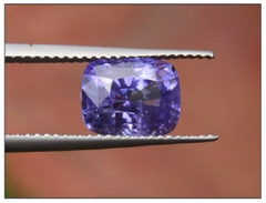 Natural Violet Cushion  Sappnire 4.00ct (Unheated)